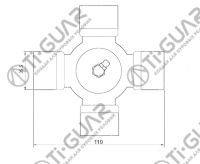 Крестовина TG-CJCS044/GUN-32 * Ti•GUAR