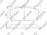 Тормозные колодки TG-687C/PF1497 (КЕРАМИКА)* Ti·GUAR