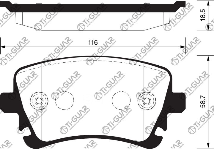 Тормозные колодки TG-0330/PN0330* Ti·GUAR Тормозные колодки TG-0330/PN0330* Ti·GUAR